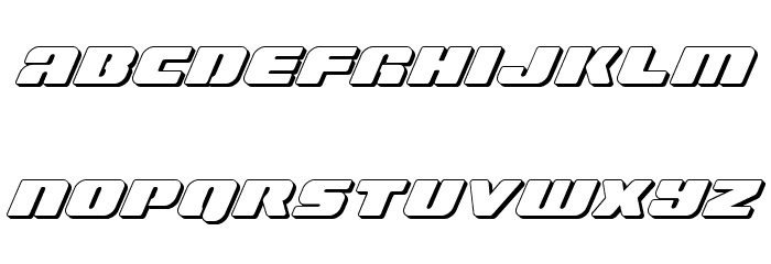 Capricus 3D Font LOWERCASE