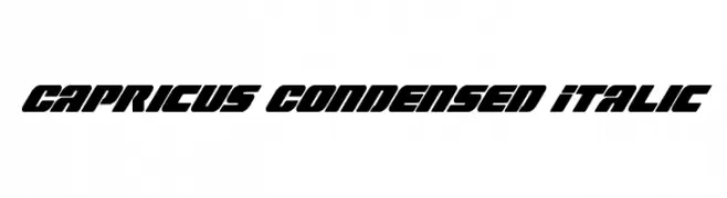 Capricus Condensed Italic  Frei Schriftart Herunterladen