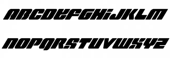 Capricus Condensed Italic Schriftart Groß
