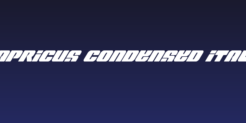 Capricus Condensed Italic Social Header