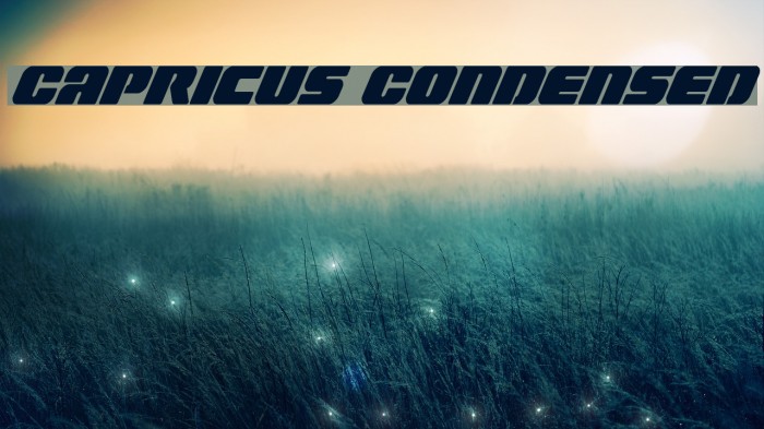 Capricus Condensed Font examples