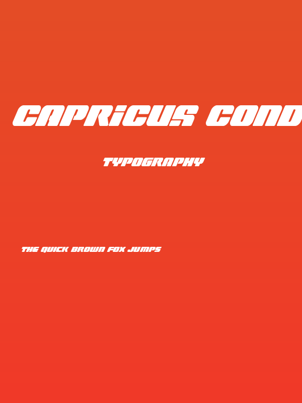 Capricus Condensed Poster