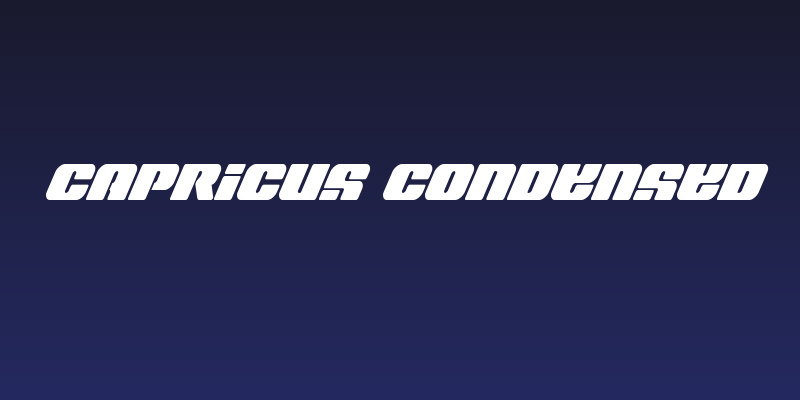Capricus Condensed Social Header