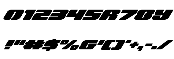Capricus Expanded Italic Font OTHER CHARS