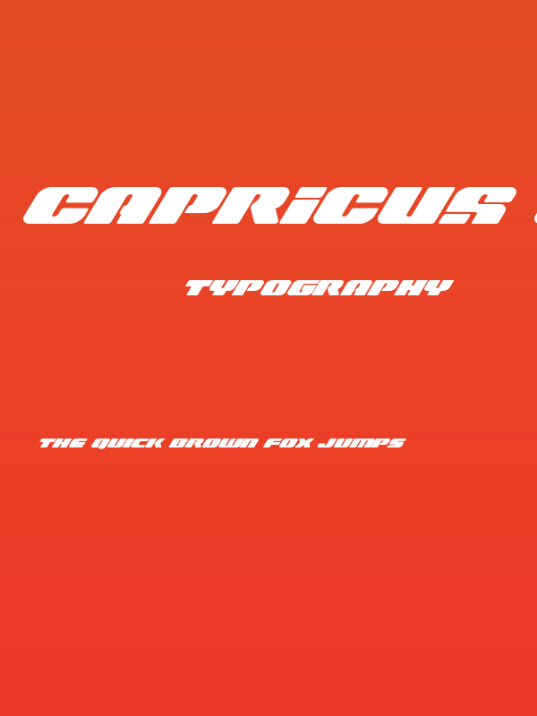 Capricus Expanded Italic Poster