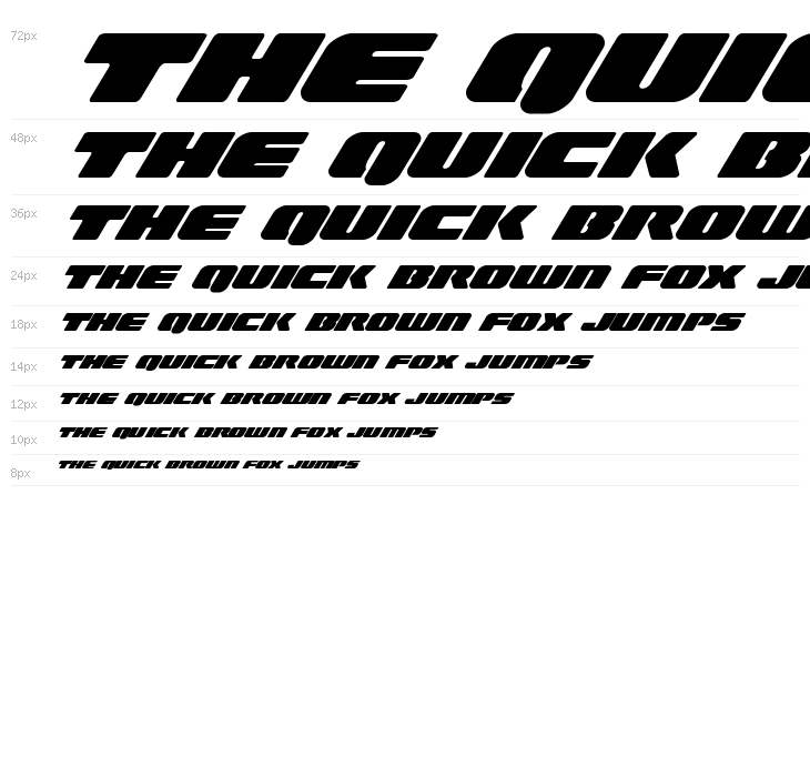 Capricus Expanded Italic Waterfall