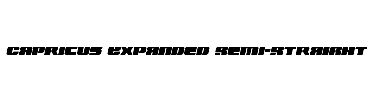 Capricus Expanded Semi-Straight  Free Fonts Download