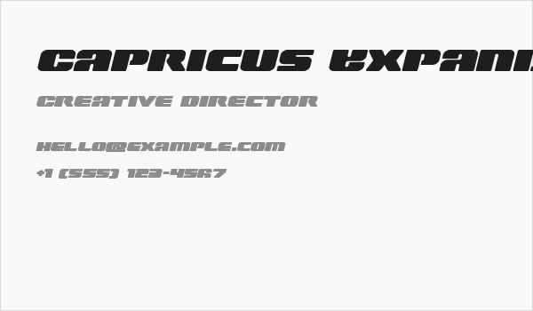 Capricus Expanded Semi-Straight Business Card