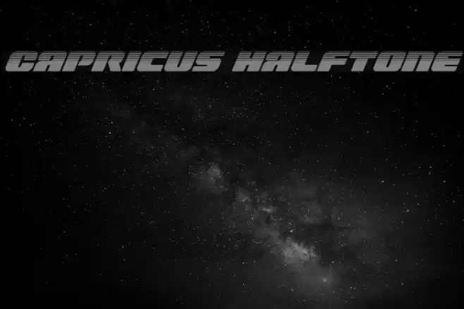 Capricus Halftone Font examples