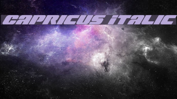 Capricus Italic Font examples