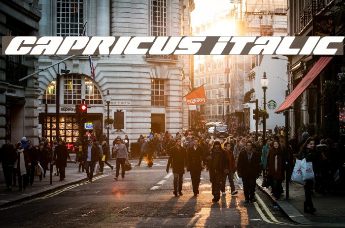 Capricus Italic Font examples