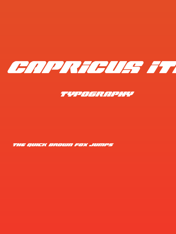 Capricus Italic Poster