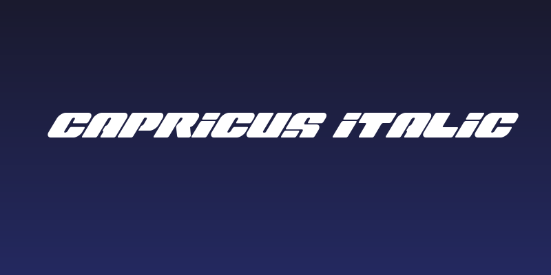 Capricus Italic Social Header