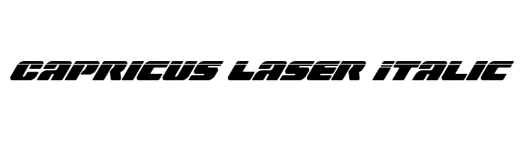 Capricus Laser Italic  Free Fonts Download