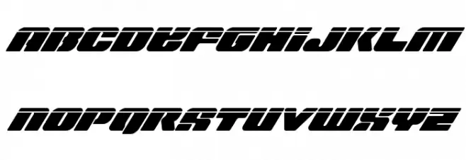 Capricus Laser Italic Шрифта ВЕРХНИЙ