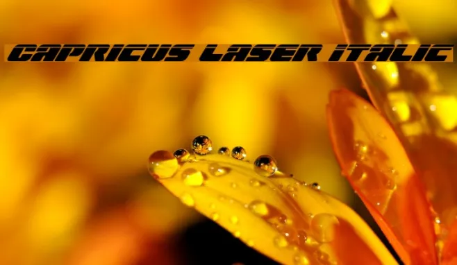 Capricus Laser Italic Example 1