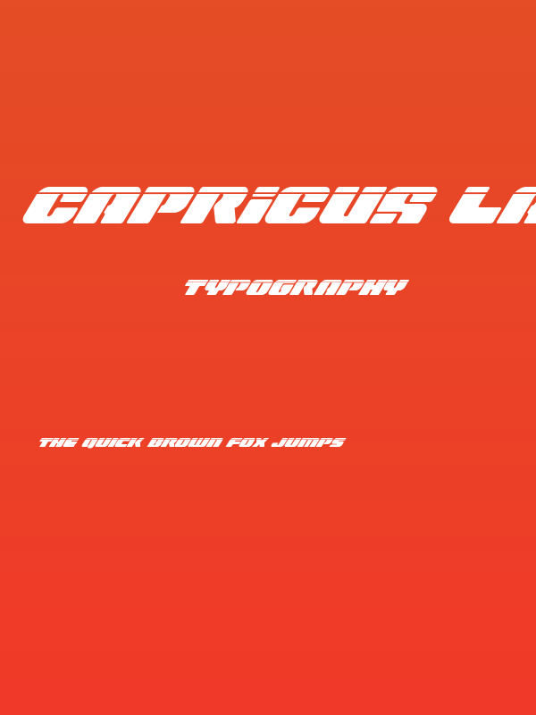 Capricus Laser Italic Poster