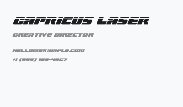 Capricus Laser Business Card
