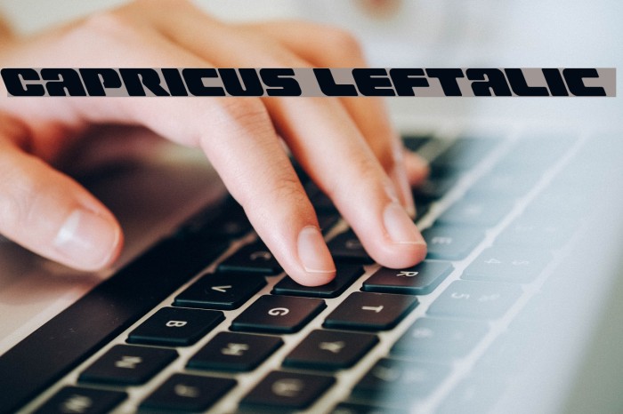 Capricus Leftalic Example 1