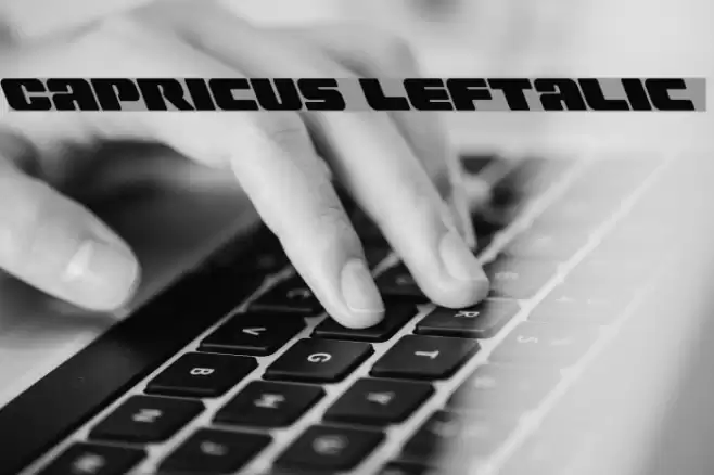 Capricus Leftalic Font examples