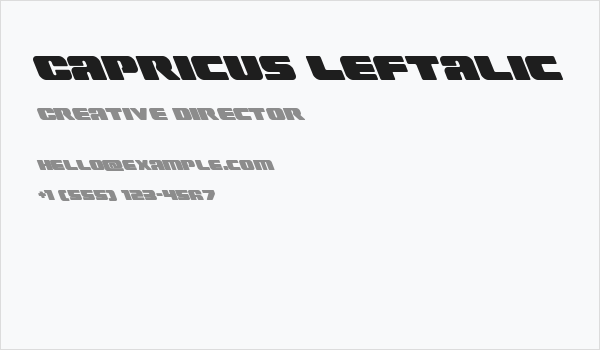 Capricus Leftalic Business Card