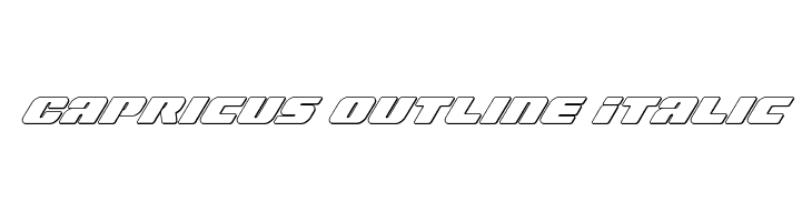 Capricus Outline Italic  Frei Schriftart Herunterladen