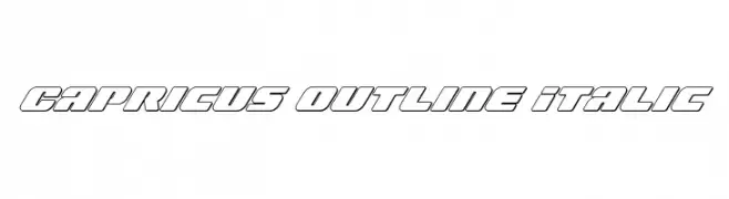Capricus Outline Italic  Fuentes Gratis Descargar