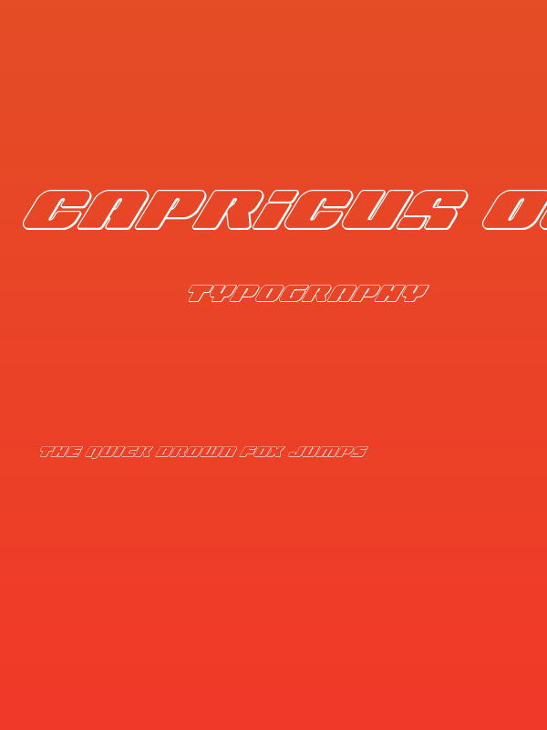 Capricus Outline Italic Poster