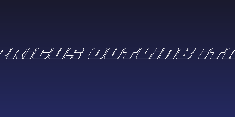 Capricus Outline Italic Social Header