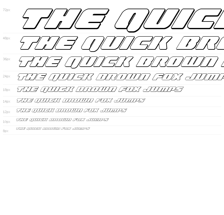 Capricus Outline Italic Waterfall