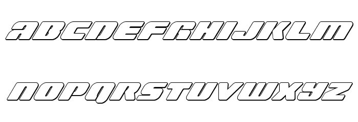 Capricus Outline Italic Font LOWERCASE
