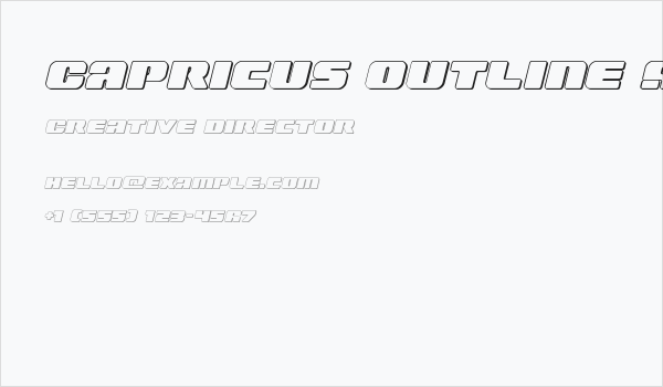 Capricus Outline Semi-Straight Business Card