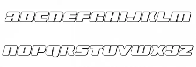 Capricus Outline Semi-Straight Schriftart Kleinbuchstaben