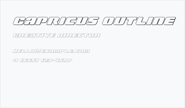Capricus Outline Business Card
