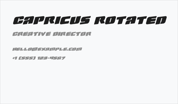 Capricus Rotated Business Card