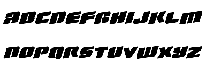 Capricus Rotated Font LOWERCASE