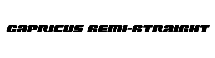 Capricus Semi-Straight  Free Fonts Download