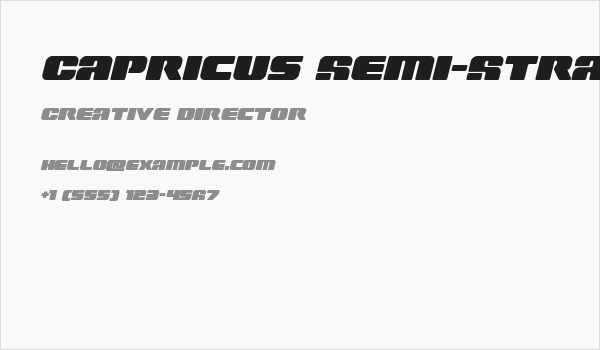 Capricus Semi-Straight Business Card