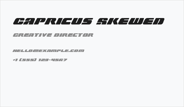 Capricus Skewed Business Card