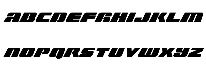 Capricus Skewed Font LOWERCASE