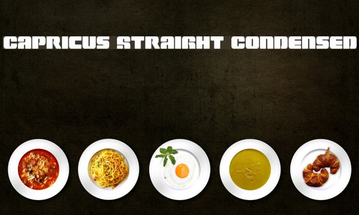 Capricus Straight Condensed Font examples