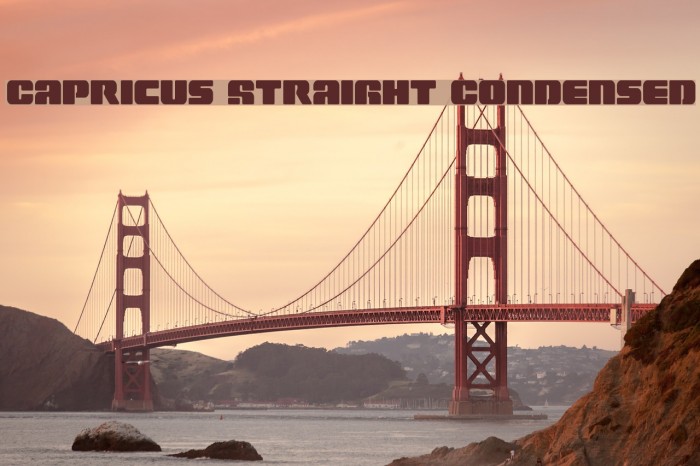 Capricus Straight Condensed Font examples