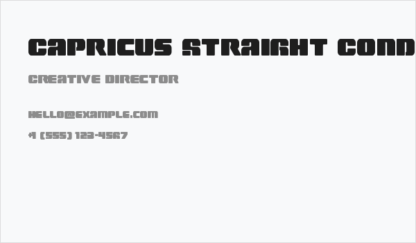 Capricus Straight Condensed Business Card