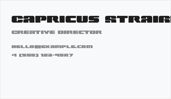 Capricus Straight Expanded Business Card