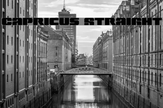 Capricus Straight Font examples
