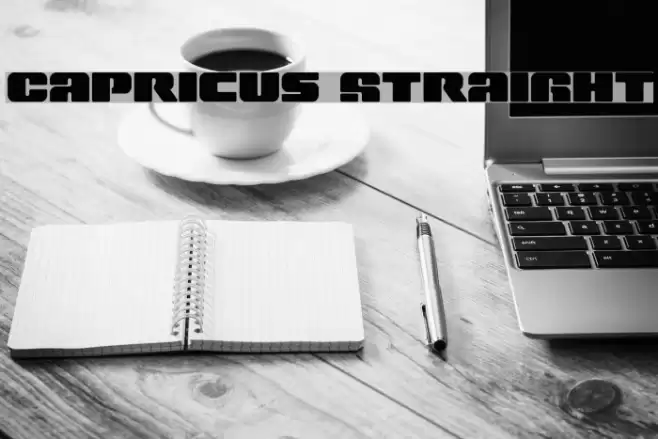 Capricus Straight Font examples