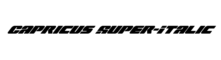 Capricus Super-Italic  Скачать бесплатные шрифты
