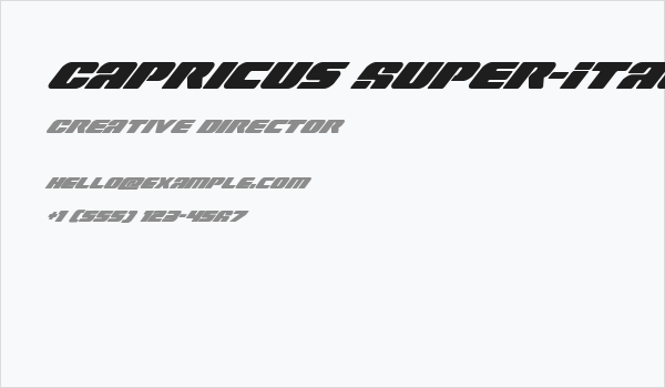 Capricus Super-Italic Business Card
