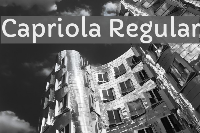 Capriola Regular Font examples