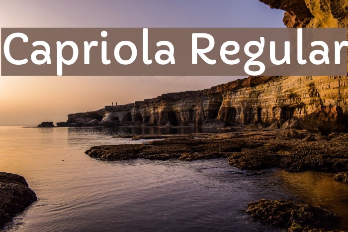 Capriola Regular Font examples